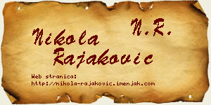 Nikola Rajaković vizit kartica